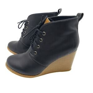 Nautica Heeled Ankle Booties Black Size 5.5